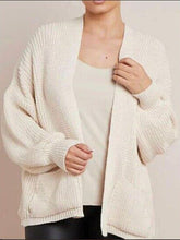 Load image into Gallery viewer, Women Crop Balloon pocket Cardigan Chunky Knitted Oversized Ladies Jumper Tops