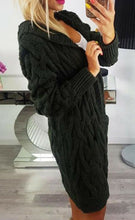 Load image into Gallery viewer, Ladies Womens Chunky Cable Knitted Oversized Longline Hooded Cape Cardigan Top