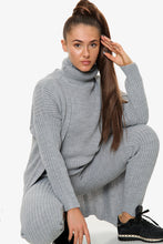 Load image into Gallery viewer, Pink 3 Piece Knitted Cardigan Loungewear Set