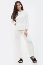 Load image into Gallery viewer, White Long Sleeve Loungewear Shirt and Pants