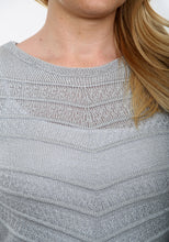 Load image into Gallery viewer, White V Shape Filigree Knitted Jumper
