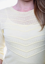 Load image into Gallery viewer, White V Shape Filigree Knitted Jumper
