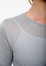 Load image into Gallery viewer, White Cuff Details Filigree Knitted Jumper