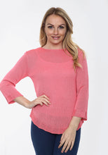 Load image into Gallery viewer, White Cuff Details Filigree Knitted Jumper