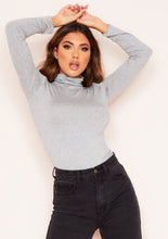 Load image into Gallery viewer, White Long Sleeve Roll Neck Top