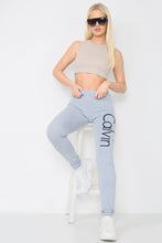 Load image into Gallery viewer, Calvin High Waist Grey Stretch Trouser