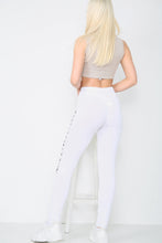 Load image into Gallery viewer, White Brooklyn Printed Stretch Leggings