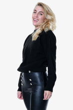 Load image into Gallery viewer, Red Open Knit Turtle Neck Jumper