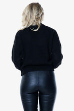 Load image into Gallery viewer, White Open Knit Turtle Neck Jumper