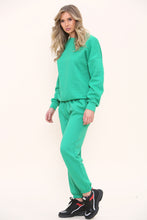Load image into Gallery viewer, Parrot Green Oversized Sweatshirt & Cuff Joggers Loungewear Set