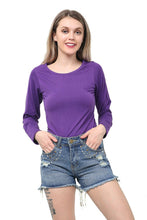 Load image into Gallery viewer, Yellow Plain Long Sleeve Basic T-Shirt