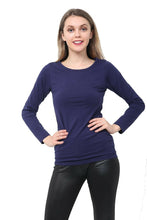 Load image into Gallery viewer, Yellow Plain Long Sleeve Basic T-Shirt