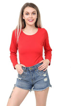 Load image into Gallery viewer, Yellow Plain Long Sleeve Basic T-Shirt