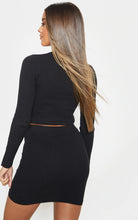 Load image into Gallery viewer, Ribbed Crop Top With Mini Skirt Knitted Co-Ord