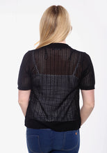 Load image into Gallery viewer, Black Short Sleeve Knitted Bolero Shrug