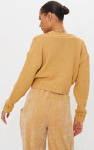 Load image into Gallery viewer, Camel Cable Cropped Cardigan