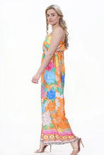 Load image into Gallery viewer, Orange Floral Print Jumpsuit