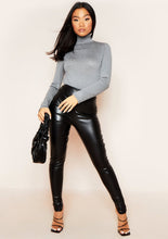 Load image into Gallery viewer, White Long Sleeve Roll Neck Top