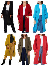 Load image into Gallery viewer, Wine Nathalie Mocha Balloon Sleeve Knitted Cardigan