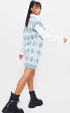 Load image into Gallery viewer, Petite Sage Diamond Knit Sleeveless Dress
