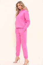 Load image into Gallery viewer, Bright Blue Oversized Front Pocket Pullover Hoodie Cuffed Joggers Loungewear Set
