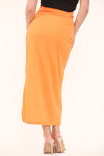Load image into Gallery viewer, Orange High Slit Long Skirt
