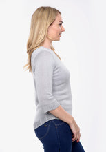 Load image into Gallery viewer, White Cuff Details Filigree Knitted Jumper
