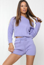 Load image into Gallery viewer, White Knitted Short Lounge Set
