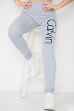 Load image into Gallery viewer, Calvin High Waist Grey Stretch Trouser
