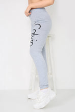 Load image into Gallery viewer, White Calvin Printed High Waist Stretch Trouser
