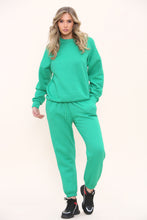 Load image into Gallery viewer, Parrot Green Oversized Sweatshirt &amp; Cuff Joggers Loungewear Set
