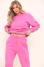 Load image into Gallery viewer, Parrot Green Oversized Sweatshirt &amp; Cuff Joggers Loungewear Set
