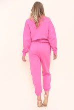 Load image into Gallery viewer, Parrot Green Oversized Sweatshirt &amp; Cuff Joggers Loungewear Set
