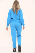 Load image into Gallery viewer, Bright Blue Oversized Sweatshirt &amp; Cuff Joggers Loungewear Set
