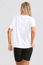 Load image into Gallery viewer, White Peace Round Neck T-shirt
