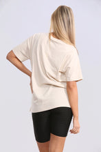 Load image into Gallery viewer, White Peace Round Neck T-shirt
