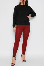 Load image into Gallery viewer, Wine Plain Viscose Leggings

