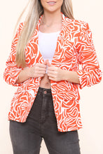 Load image into Gallery viewer, Orange Printed Tailored Blazer
