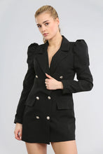 Load image into Gallery viewer, Royal Blue Puff Sleeved Long Line Blazer
