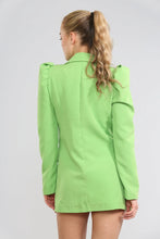 Load image into Gallery viewer, Royal Blue Puff Sleeved Long Line Blazer
