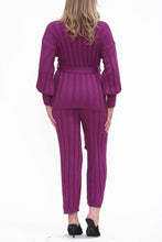 Load image into Gallery viewer, GreyTie Waist Jumper and Trousers Co-ord Set
