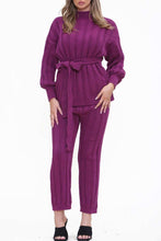 Load image into Gallery viewer, GreyTie Waist Jumper and Trousers Co-ord Set
