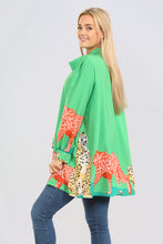 Load image into Gallery viewer, White Pussy Bow Printed Long Blouse
