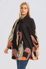 Load image into Gallery viewer, White Pussy Bow Printed Long Blouse
