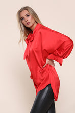 Load image into Gallery viewer, Pussy Bow Satin Blouse
