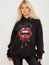 Load image into Gallery viewer, Read My Lips Graphic Fleeced Hoodie
