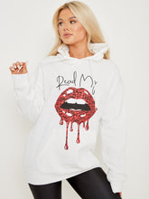 Load image into Gallery viewer, Read My Lips Graphic Fleeced Hoodie
