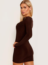 Load image into Gallery viewer, Red Ring Cutout Front Bodycon Dress
