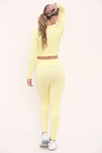 Load image into Gallery viewer, Yellow Seamless Activewear 2 Piece Set
