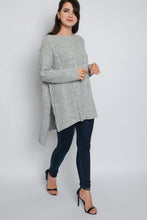 Charger l'image dans la galerie, Red High Low Oversized Longline Knitted Jumper
